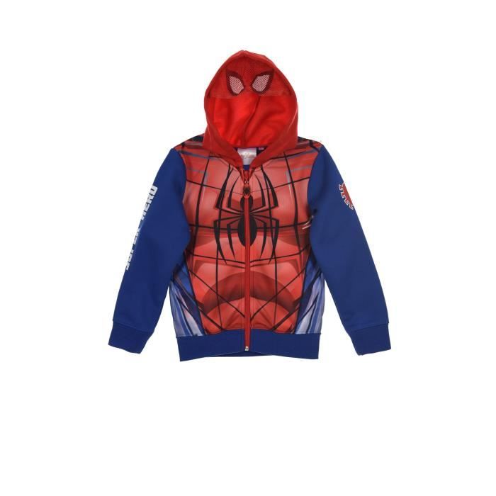 SPIDERMAN Veste Sweat Gris Enfant Garçon