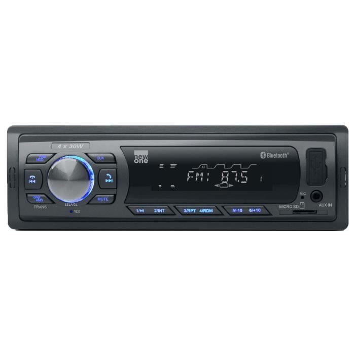 NEW ONE Autoradio AR380BT Bluetooth Tuner PLL FM Stéréo USB Lecteur Carte AUX 4 x 30 W