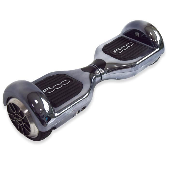 Hoverboard FIAT 500 Gyropode électrique 6,5''- F500-H65CH - 2x350W max. - Chrome