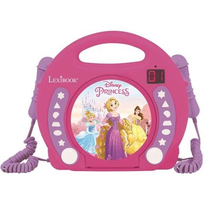 DISNEY PRINCESSES - Lecteur CD Karaoké Enfant avec 2 microphones