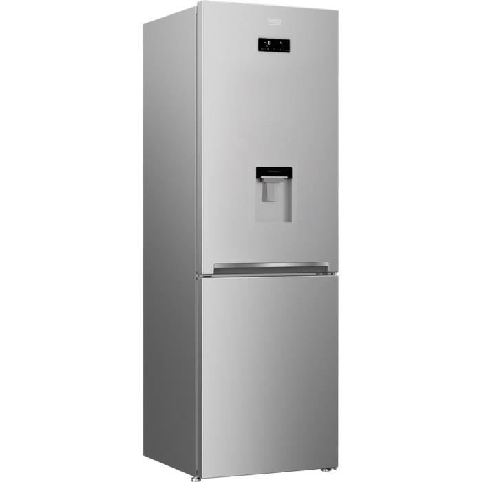 BEKO CRCNA278E20DS Réfrigérateur congélateur bas - 278 L (188+90) - Total no Frost - Classe A+ - L 60 x H 185 cm - Gris