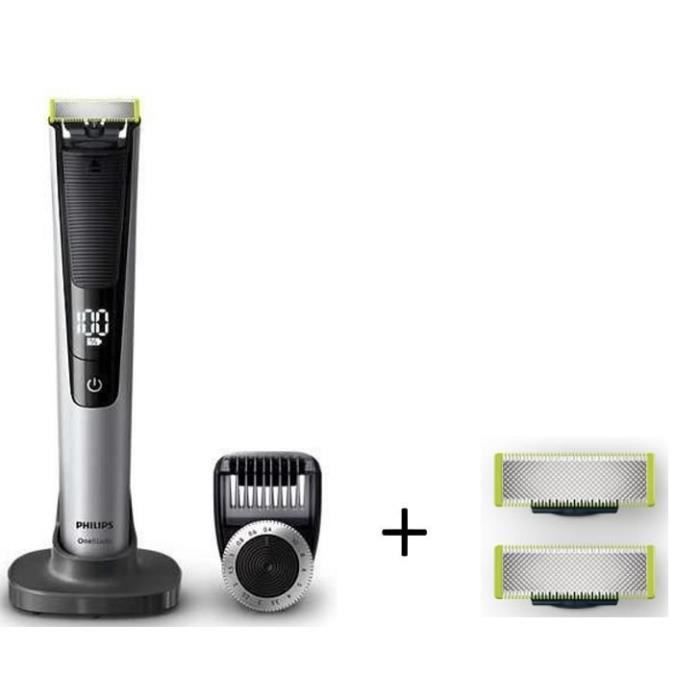 PACK : PHILIPS One Blade Pro QP6520/30 + Pack de 2 lames QP220/55