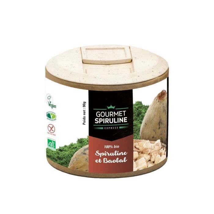 GOURMET SPIRULINE Poudre Spiruline-Baobab Bio - 90 g
