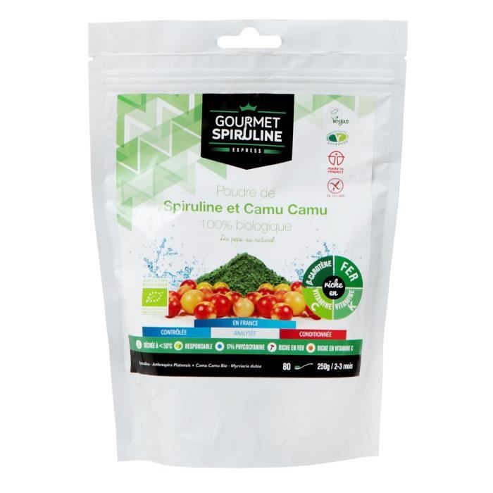 GOURMET SPIRULINE Poudre Spiruline-Camu Bio - 250 g