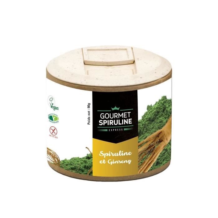 GOURMET SPIRULINE Poudre Spiruline-Ginseng Bio - 90 g
