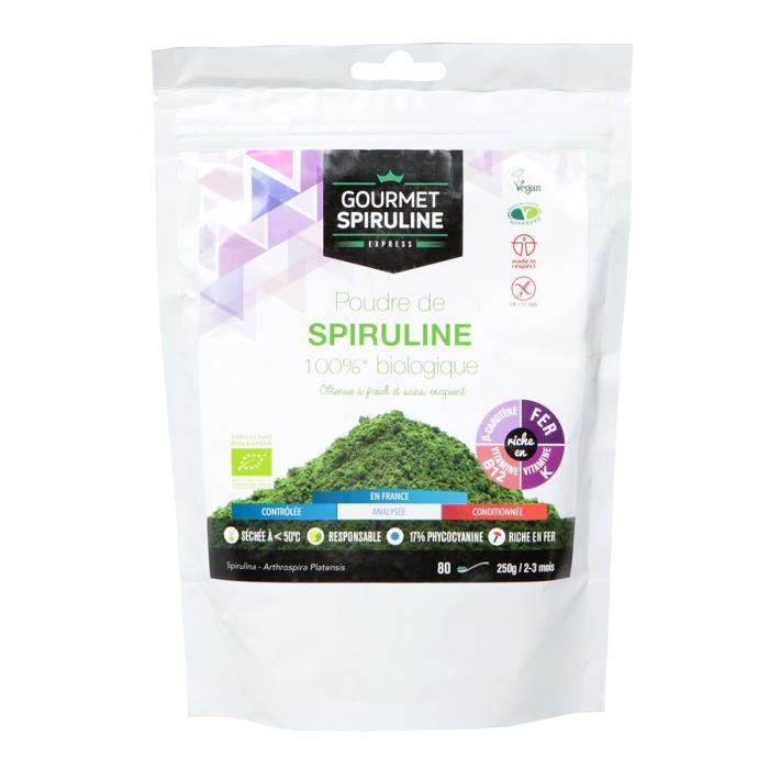 GOURMET SPIRULINE Poudre Spiruline Bio - 250 g
