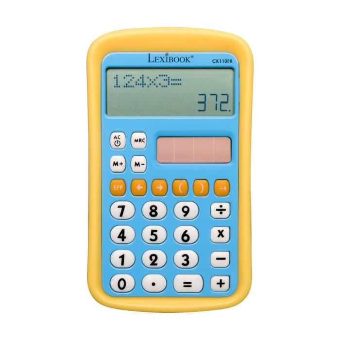 Lexibook - Calculatrice avec bords en caoutchouc, affichage 8 chiffres