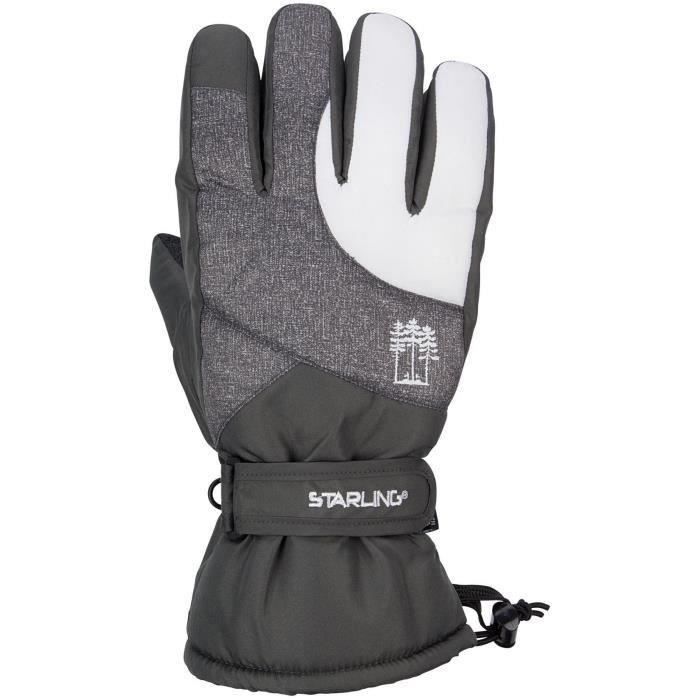 STARLING Gants de Ski Adulte - Gris et Blanc