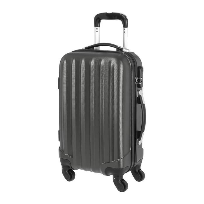 Valise en ABS Gris Foncé 4 Roues 50x35x20 cm