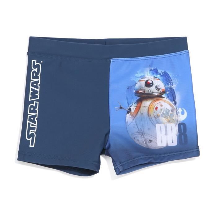 STAR WARS Maillot de Bain Bleu Enfant Garçon Sérigraphie