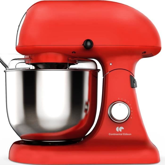 CONTINENTAL EDISON RP1000HR Robot pâtissier - Rouge