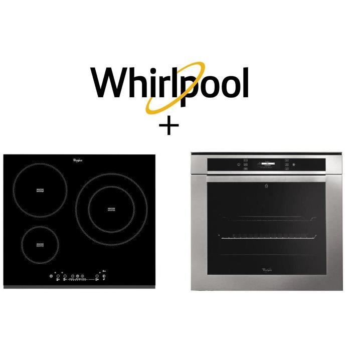 PACK cuisson WHIRLPOOL AKZM670IX - Four électrique ancastrable-73 L-Pyrolyse + CM860BF-Table de cuisson induction-3zones-7000W
