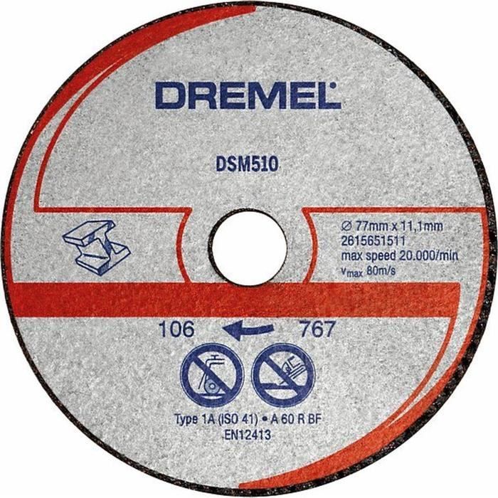 DREMEL 3 disques metalplastique DSM510 pour DSM20