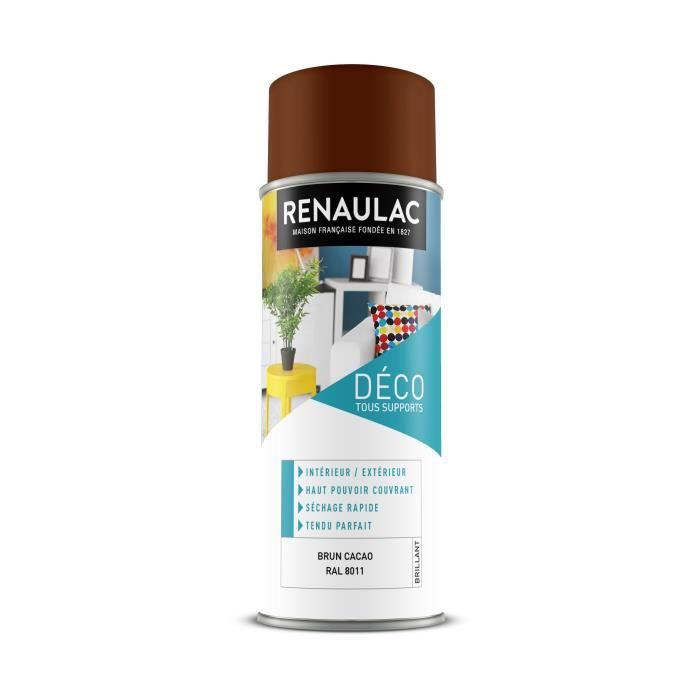 RENAULAC Peinture aérosol 0,4 L brun cacao brillant