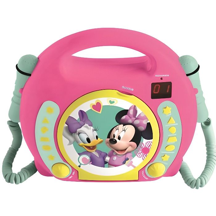MINNIE - Lecteur CD Karaoké Enfant avec 2 microphones