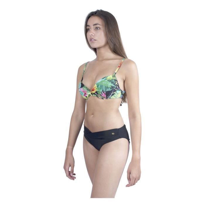 LONGBOARD Culotte de Bain Noir Femme