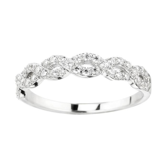 YSORA Alliance Argent 925° et Oxyde de Zirconium Femme