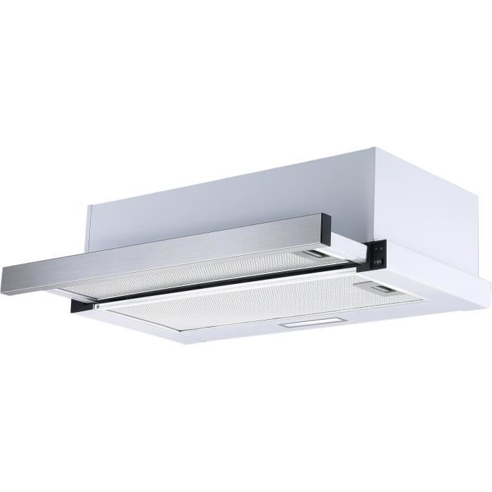 CONTINENTAL EDISON CEHT440R8 - Hotte box à recyclage - 332 m3 air / h-62 dB - 2 vitesses - L 60 cm - Inox