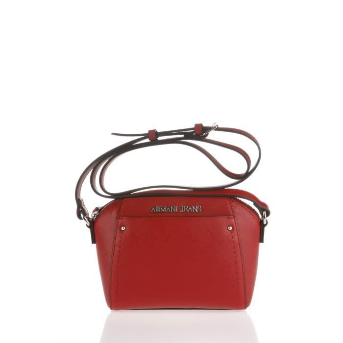 ARMANI JEANS - Petit Sac à Bandoulière Rouge en Similicuir - Femme