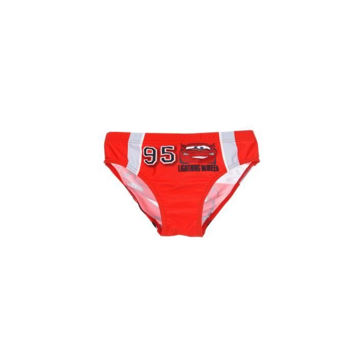 CARS Slip de Bain Rouge Sérigraphié Enfant Garçon