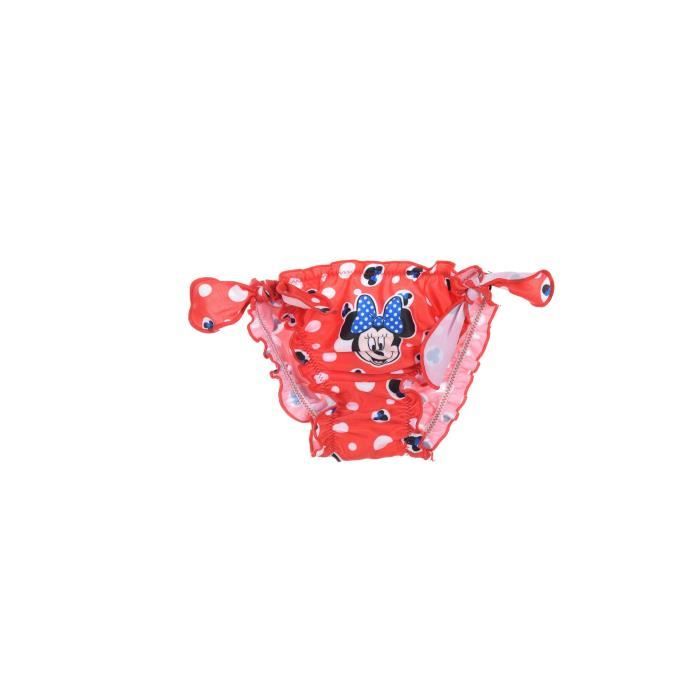 MINNIE Slip de Bain Rouge Sérigraphié Bébé Fille