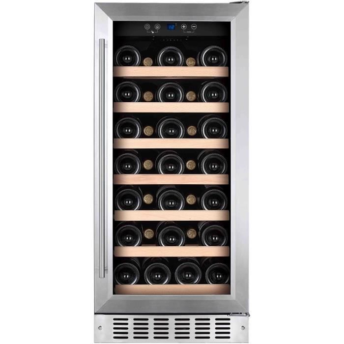 TEMPTECH VWCR30SS - Cave à vin de service - 34 bouteilles - Encastrement possible - Classe C - L 29,5 x H 86,3 cm