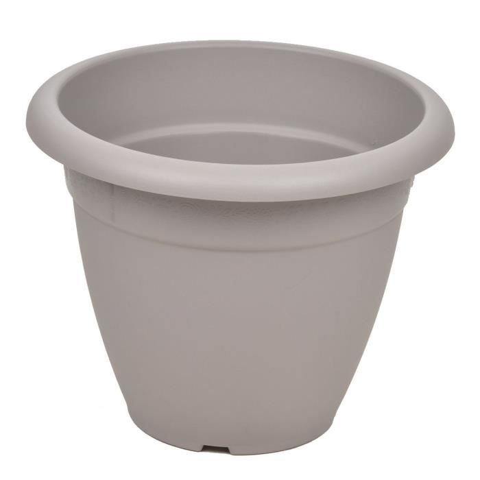 HOMEA Pot de fleur rond Ø 30cm - Taupe