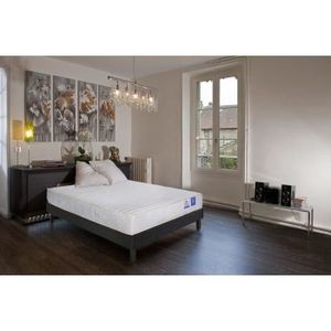 BENOIST Ensemble matelas + sommier 140x190 cm - Latex - Equilibré - 75kg/m? - 2 personnes
