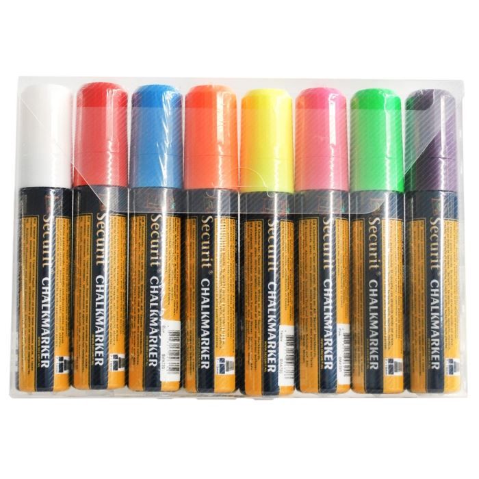 Lot de 8 feutres craie, coloris assortis