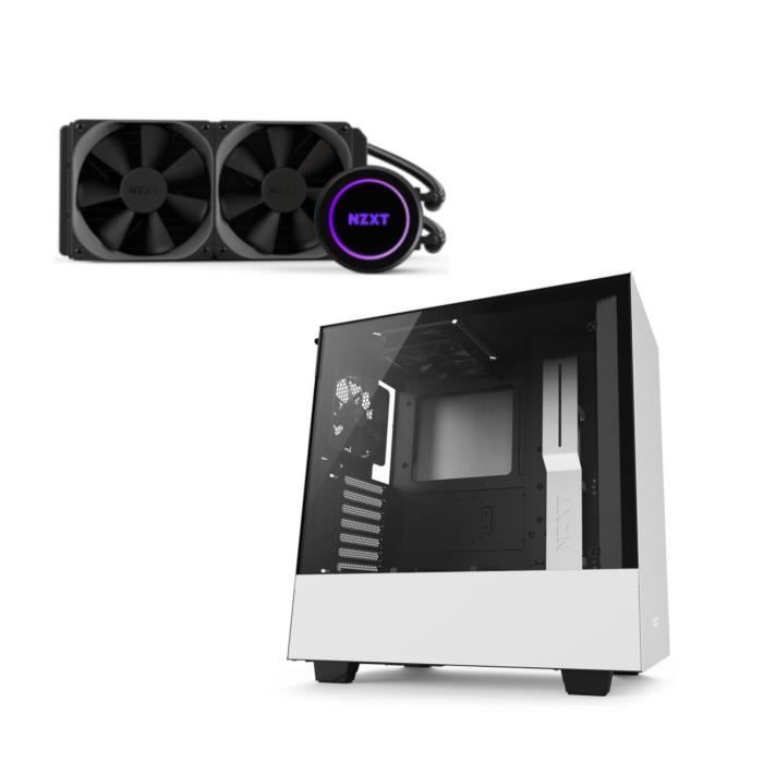 Pack NZXT Boitier PC H500 + Watercooling Kraken X52 RGB