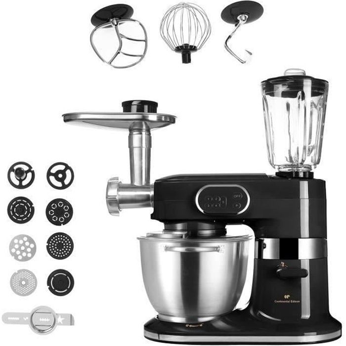 CONTINENTAL EDISON Robot pâtissier - RB100WB - 5 L - Noir