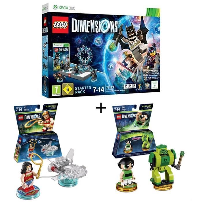 Pack LEGO: Starter Pack Xbox 360 Lego Dimensions + 2 Figurines LEGO Dimensions: Wonder Woman + Powerpuff Girls