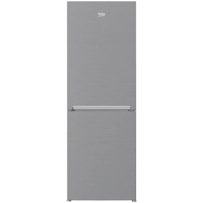 BEKO DRCNA302K20XP-Réfrigérateur congélateur bas-302L (205L + 97L)-Froid total no frost-A+-L59,5 x H175,4cm-Inox verni
