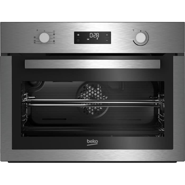 BEKO BCE16300XP - Four compact multifonction - Pyrolyse - 48L - Chaleur brassée - Inox