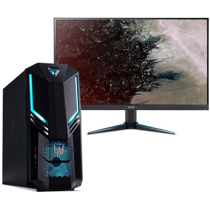 Pack ACER : Unité Centrale Gamer - Predator PO3-600 - Core i5-9400F + Ecran Gamer 23,8\