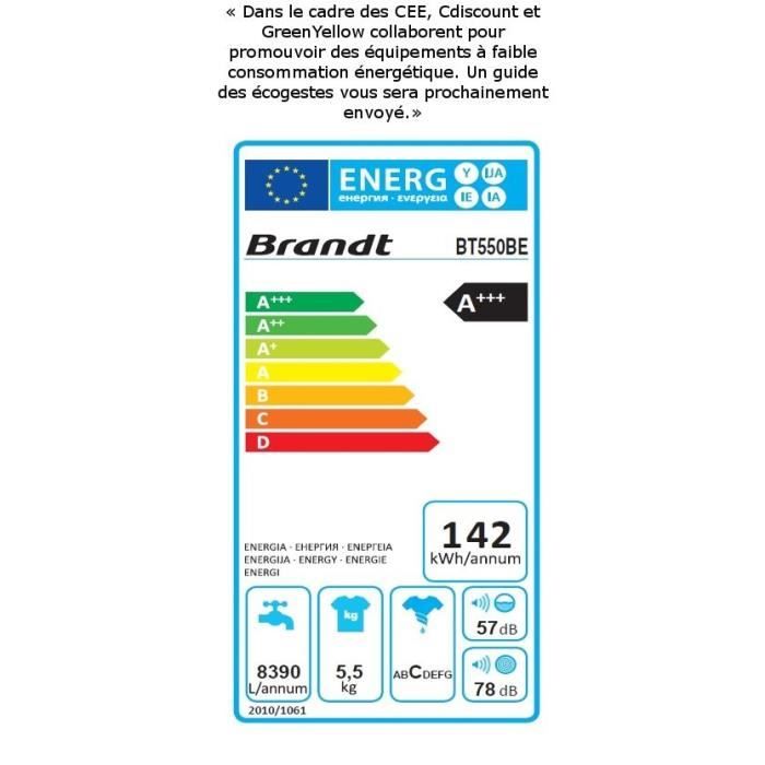  BT550BE Lave linge TOP - 5,5kg - vitesse essorage2