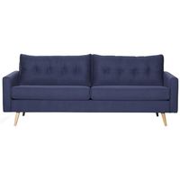 CANAPÉ - SOFA - DIVAN FJORD Canapé droit fixe 3 places - Tissu bleu - Sc CANAPÉ - SOFA - DIVAN FJORD Canapé droit fixe 3 places - Tissu bleu - Sc