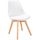 BJORN Chaise de salle à manger - Simili blanc - Sc