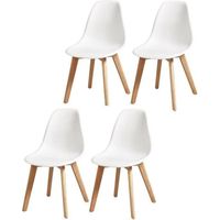 CHAISE SACHA Lot de 4 chaises de salle à manger scandinav CHAISE SACHA Lot de 4 chaises de salle à manger scandinav