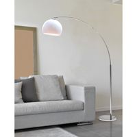 LAMPADAIRE Lampadaire Arqué Blanc Pied Métal LAMPADAIRE Lampadaire Arqué Blanc Pied Métal