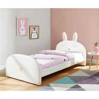 STRUCTURE DE LIT BUNNY Lit enfant lapin - Style junior - Simili bla STRUCTURE DE LIT BUNNY Lit enfant lapin - Style junior - Simili bla