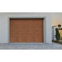 PORTE DE GARAGE Porte de garage sectionnelle motorisé chène Frame PORTE DE GARAGE Porte de garage sectionnelle motorisé chène Frame