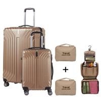 SET DE VALISES TRAVEL WORLD - Lot de 2 Valises Rigides Cabine et SET DE VALISES TRAVEL WORLD - Lot de 2 Valises Rigides Cabine et