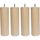 Jeu de pieds cylindriques en bois Ø 7 cm - H 15 cm