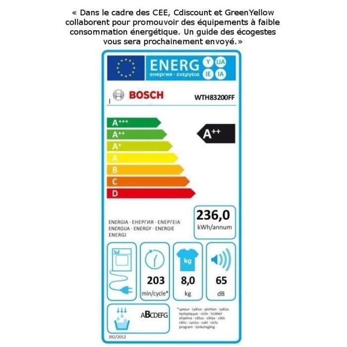  WTH83200FF - Sèche-linge - 8 kg - Pompe2