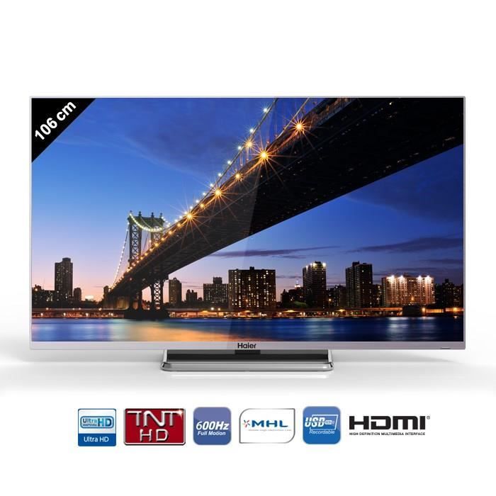 HAIER LE42H6600CU TV LED ultra HD 4K 106 cm - Achat / Vente téléviseur ...