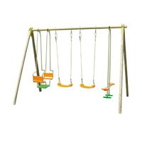 BALANÇOIRE - PORTIQUE Portique bois/métal 2,30 m 4 agres BALANÇOIRE - PORTIQUE Portique bois/métal 2,30 m 4 agres