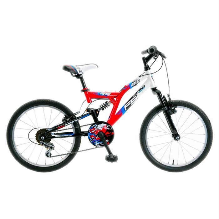 Modèle Akka 20. Coloris  rouge/blanc/noir. Vélo Enfant Garçon 20