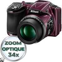 APPAREIL PHOTO BRIDGE NIKON L830 Bridge - CMOS 16 MP Zoom 34x Violet APPAREIL PHOTO BRIDGE NIKON L830 Bridge - CMOS 16 MP Zoom 34x Violet