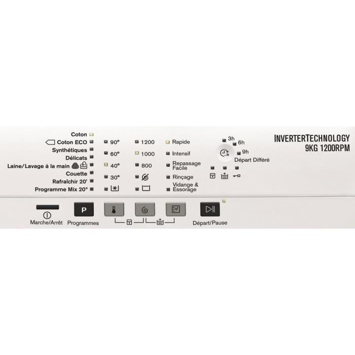  EWF1290WS - Lave linge frontal - 9 kg - 12002